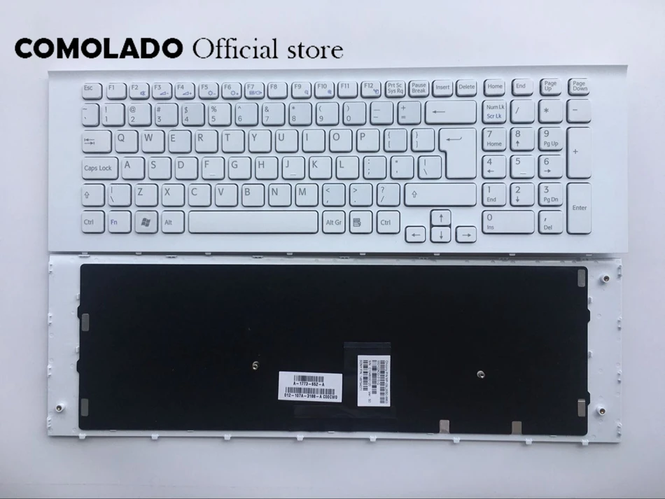

US-International Laptop Keyboard for SONY Vaio VPC-EC VPC EC VPCEC VPC-EC2M1E/WI Series White UI Layout