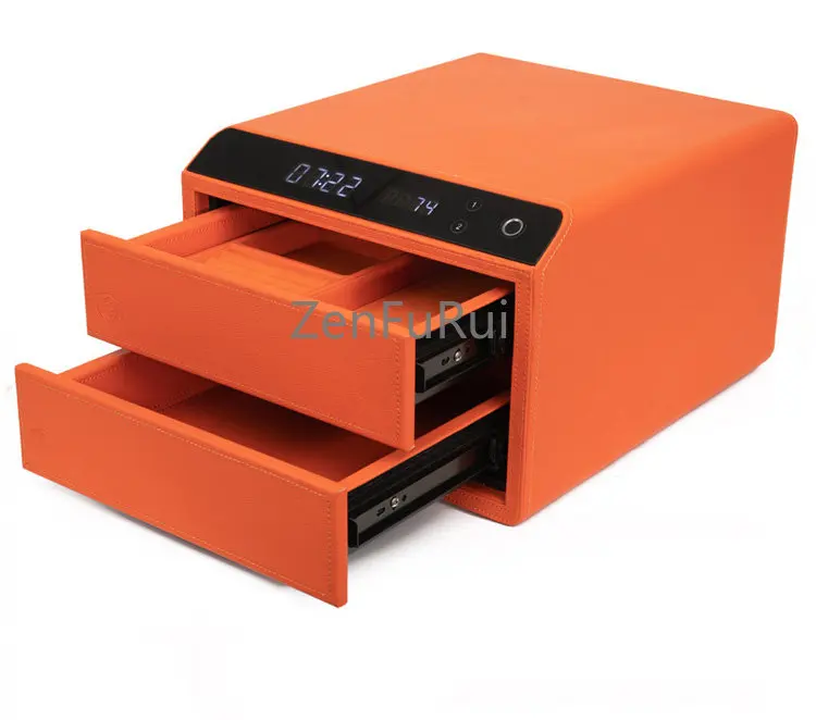 

Smart Jewelry box Leather storage Safe box Cabinet money deposit box