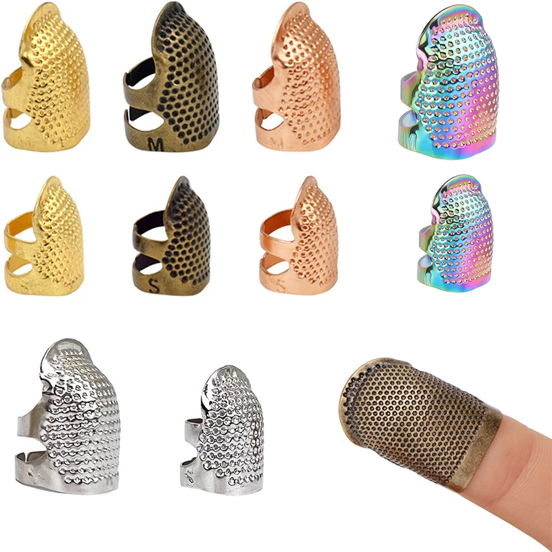 

4Pcs Retro Finger Protector Antique Thimble Ring Handworking Needle Thimble Needles Craft DIY Household Sewing Tools Accessories