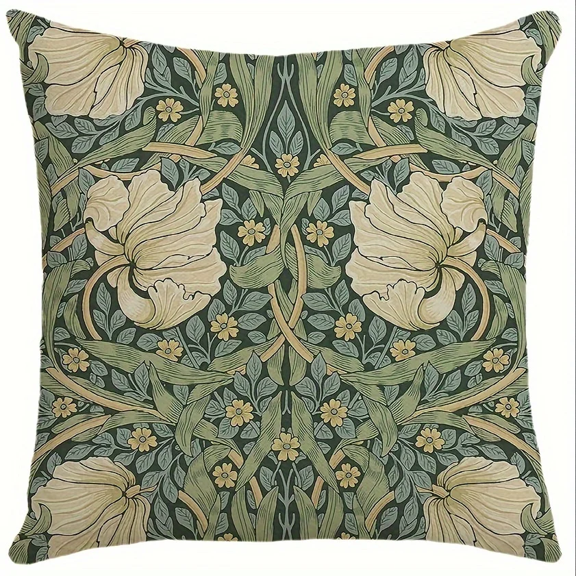 

1 шт., наволочка William Morris с цветочным рисунком, винтажный декор с цветами для наволочки, наволочка для гостиной, уличная наволочка