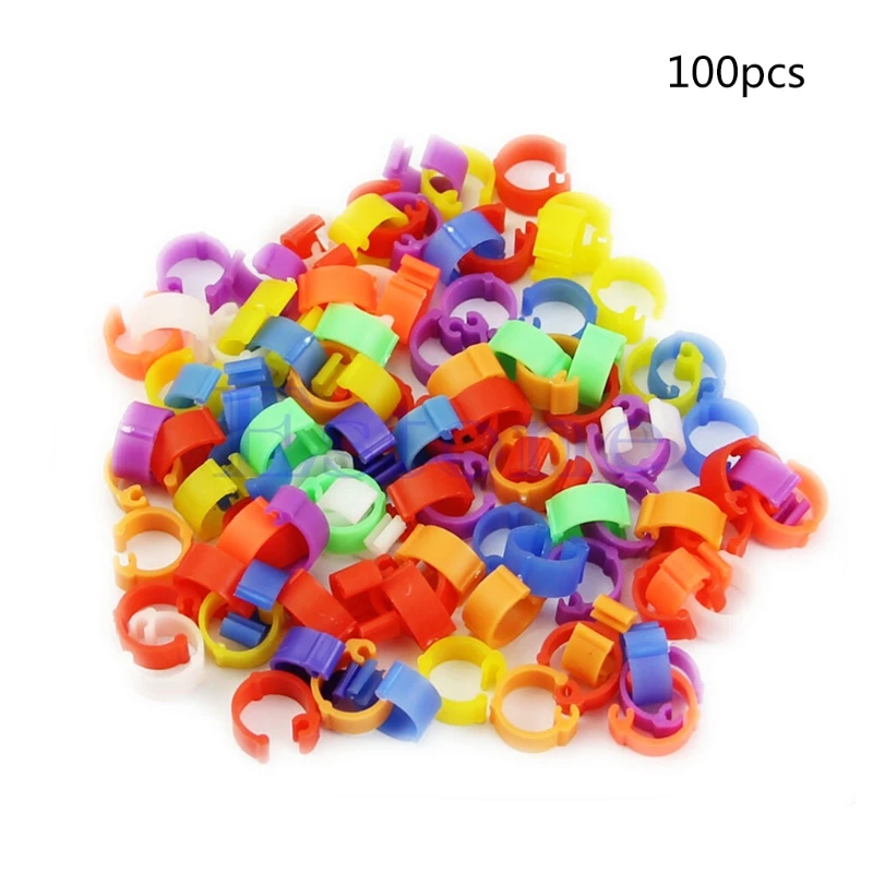 

100X Chicken Hen Pigeon Leg Poultry Dove Bird Duck Chicks Parrot Clip Rings Band
