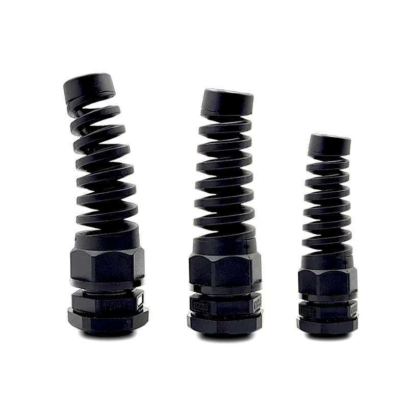 Водонепроницаемый кабельный ввод PG9 M16 гибкая спиральная защита от натяжения M25 M27