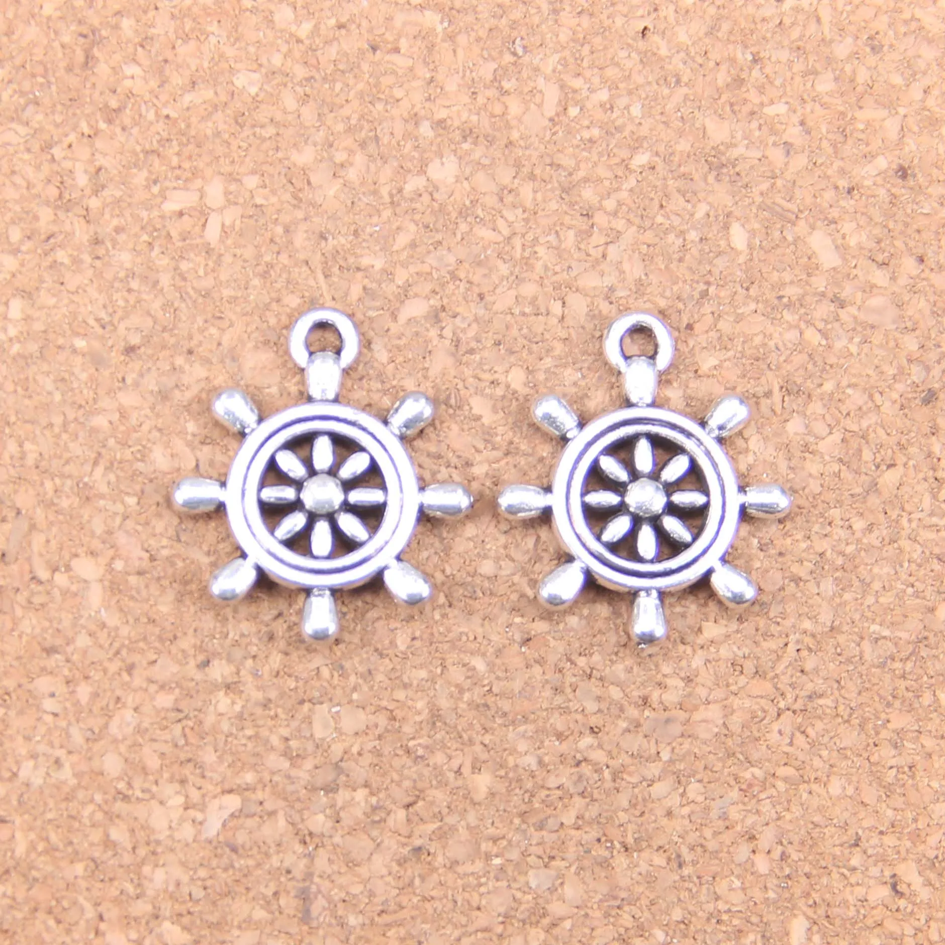 

62pcs Charms ships wheel helm rudder 22x20mm Antique Pendants,Vintage Tibetan Silver Jewelry,DIY for bracelet necklace