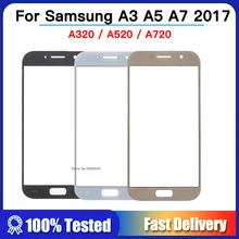 Screen glass For Samsung Galaxy A3 A5 A7 2017 A320 A520 A720 Touch Screen Panel Replacement LCD Front Outer Glass Cover Lens