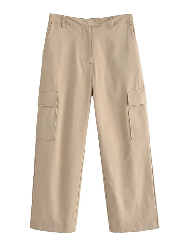 

Брюки-карго Женские однотонные с карманами, на весну