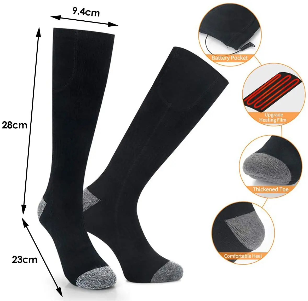 Зима 2021 перезаряжаемая батарея 3 режима нагрева термоноски зимние лыжные теплые