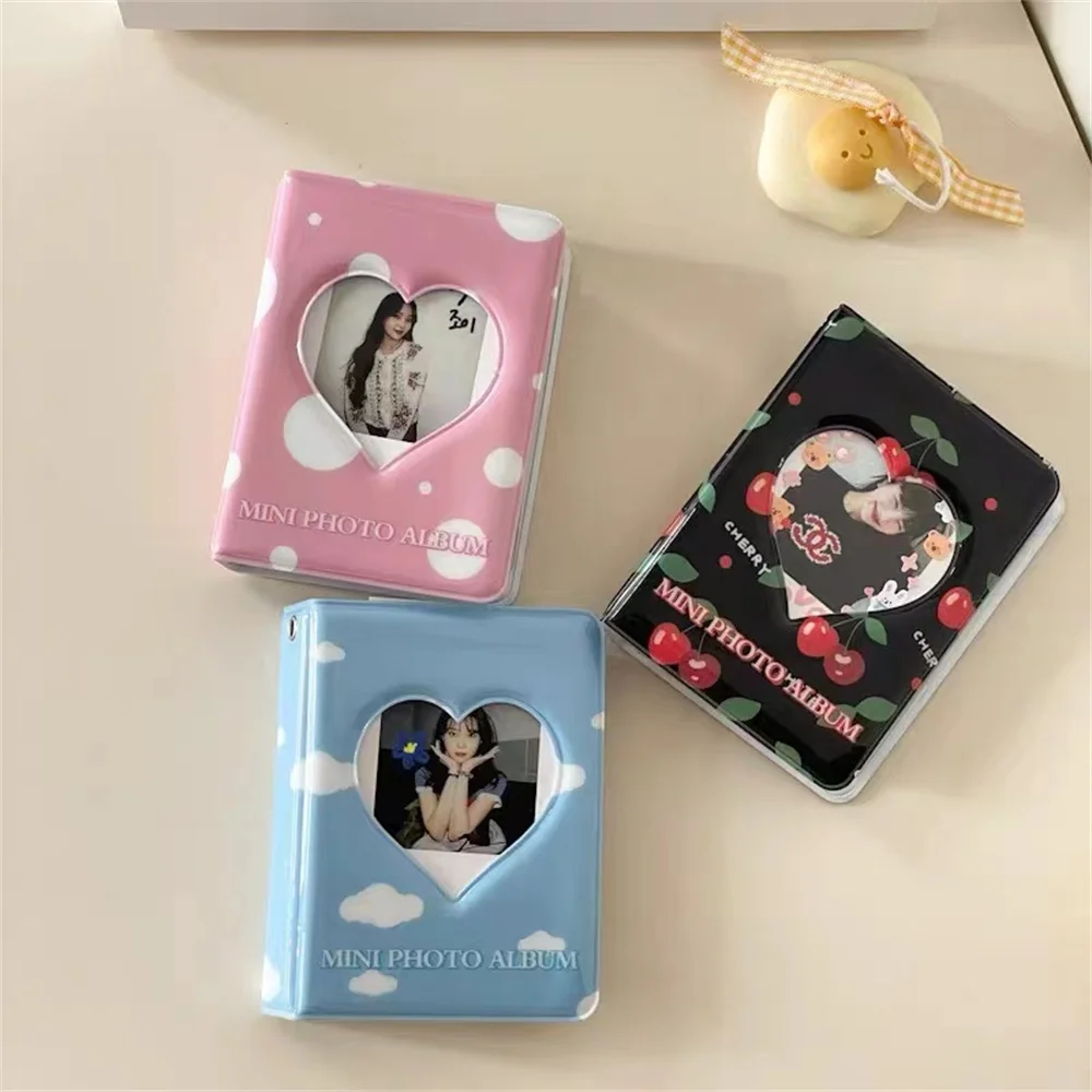 

3 Inches Photo Album Love Hollow 40 Pockets Name Card Book Mini Portable Postcards Collect Organizer Photocard Card ID Holder