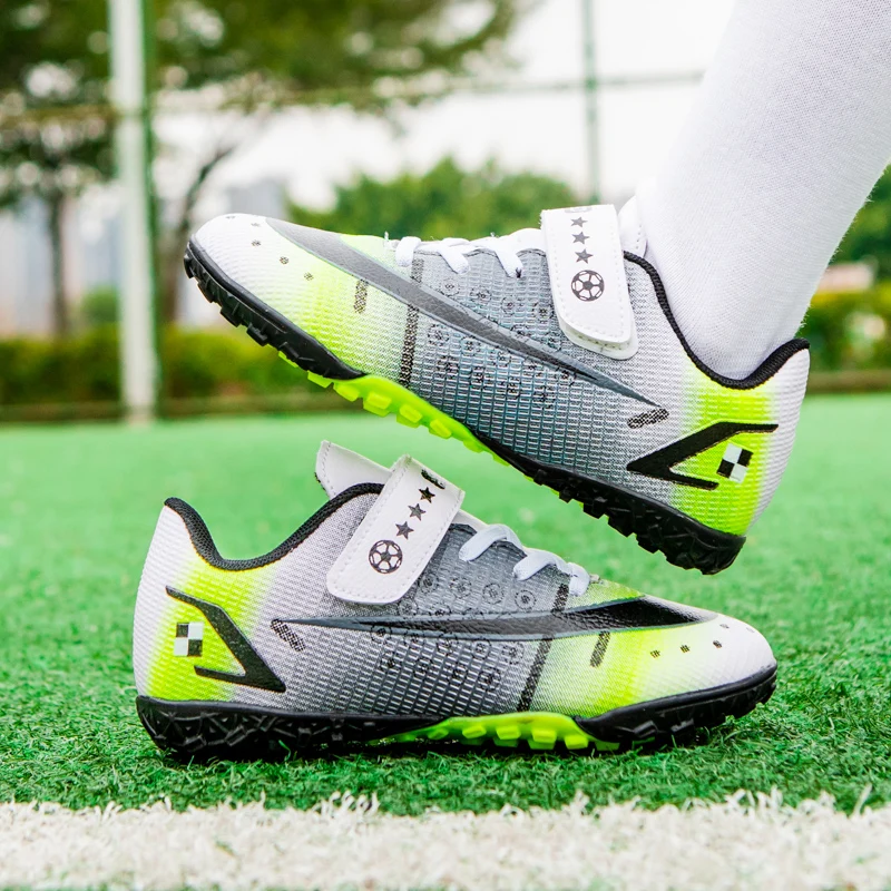 SENAGE New Professional Children Football Shoes Lightweight TF Soccer Shoes Fashion Superstar Kids Football Futsal Sneakers