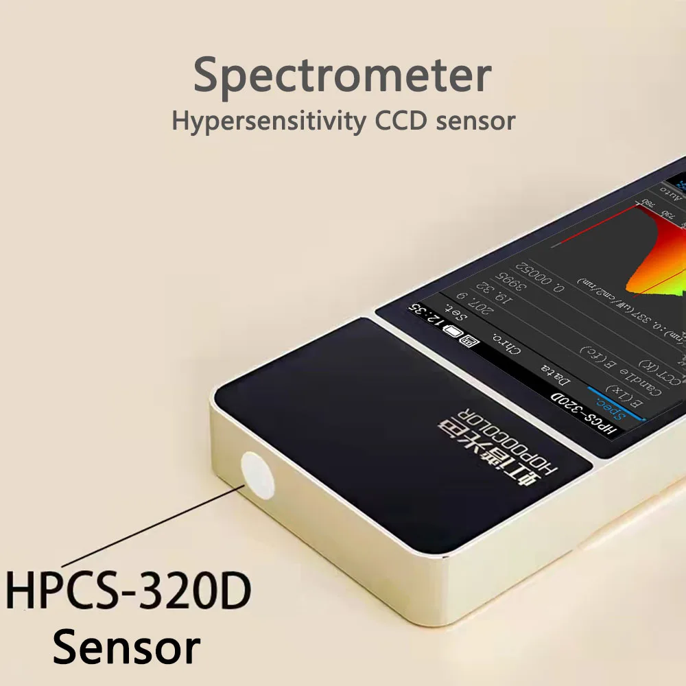 

HPCS320D Spectrometer Lighting LED Tester Spectrum Meter Luxmeter CCT CRI Anlysis