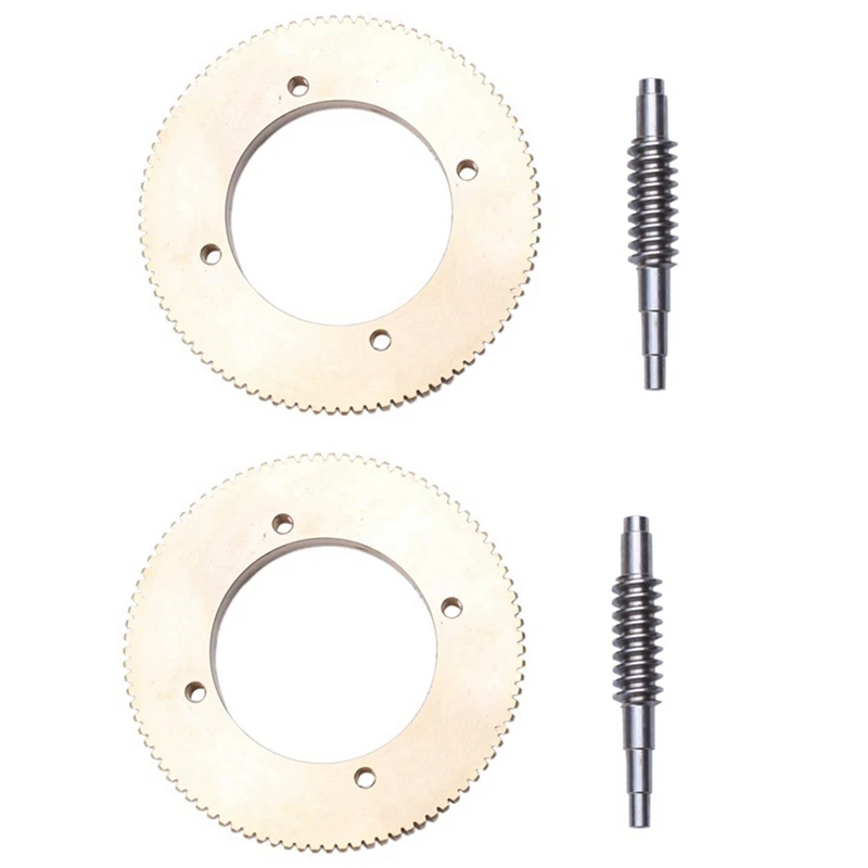 

2X Stainless Steel Worm Tin Bronze Worm Gear Wear 1:90 Reduction Ratio Large Reduction Ratio