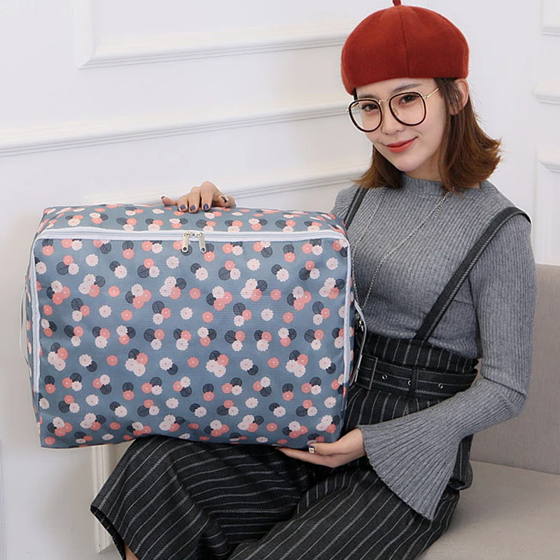 

Printing Storage Bag Foldable Storage Bag Clothes Blanket Quilt Sweater Organizer Box Pouches Large Capacity Travel Package Bag