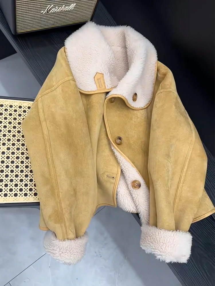 Lamb Wool Thickened Short coat Women 2024 New Popular Autumn and Winter Unique Super Nice Fur Integrated Berber Fleece