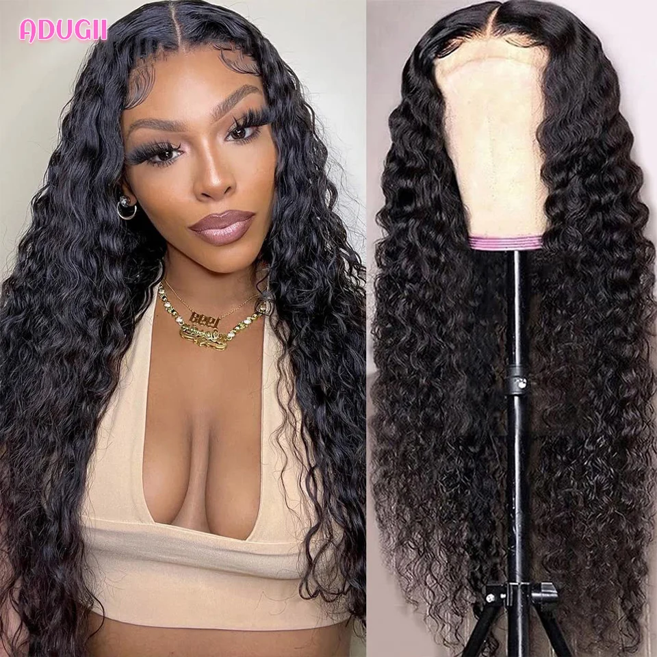 Deep Wave Frontal Wig Lace Front Wigs Human Hair Wigs For Black Women Wet And Wavy Brazilian Water Curly Frontal Wig Closure Wig