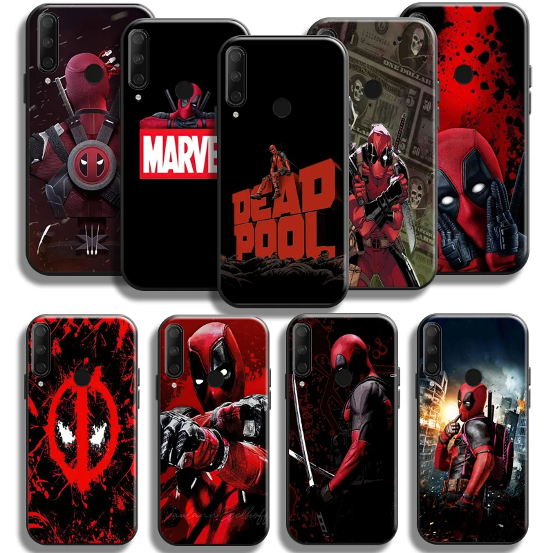 

Marvel Deadpool For Huawei Honor 10X 9X 8X Pro Lite Phone Case Black Carcasa Funda Soft Liquid Silicon Back Silicone Cover
