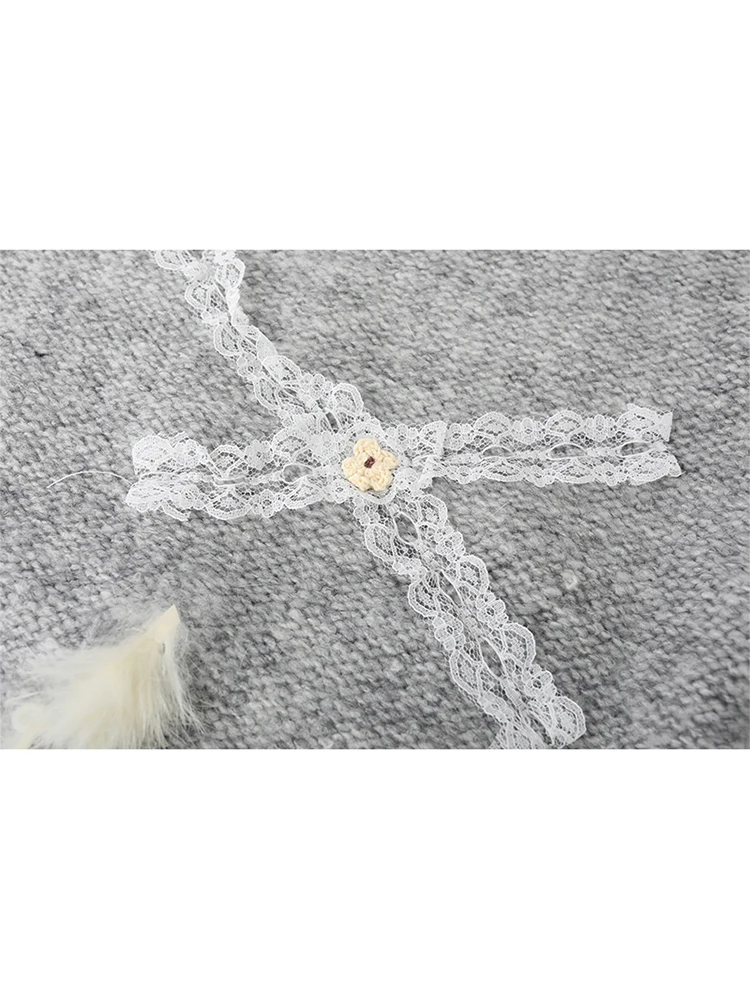 Зимние женские винтажные пуловеры со старыми деньгами толстый свитер кружевной