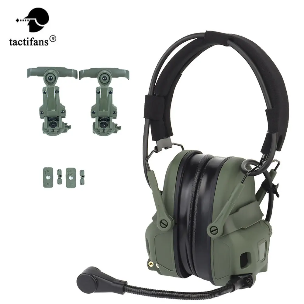 Tactical GEN 6 Headset Military Electronic M-Lok ARC Guide Rail No Sound Pickup Headset For Airsoft Hunting Call Equipment