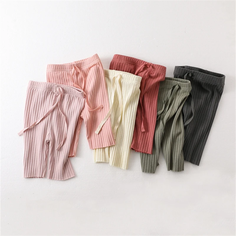 

3-24M Infant Baby Girl Short Pants Summer New Solid Color Pit Strip Shorts for Newborns Cotton Thin Kids Clothes Boys Outfits