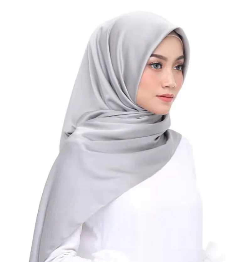 MUSLIM WOMEN NEW CRINKLED SATIN SILK HIJABS SCARF WOMEN LONG SOLIDER COLOR PLAIN CHIFFON HIJABS SCARVES 40 COLOR