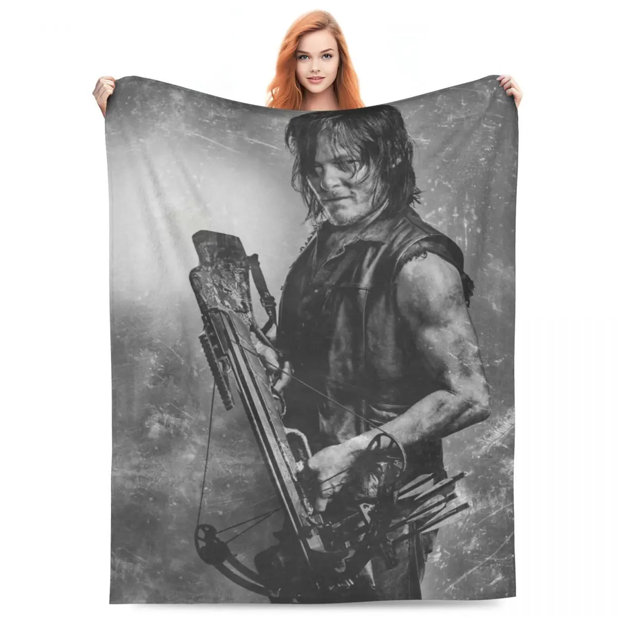 Одеяло Ходячие мертвецы Дэрил Диксон микрофлисовое одеяло четыре размера модное