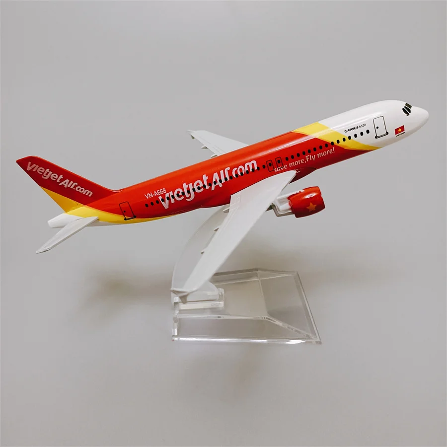 

Модель самолета вьетнамская VietJet Air A320 авиакомпании, 16 см