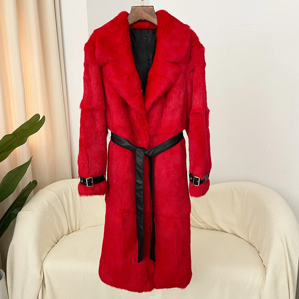 Женская толстая куртка из натурального меха