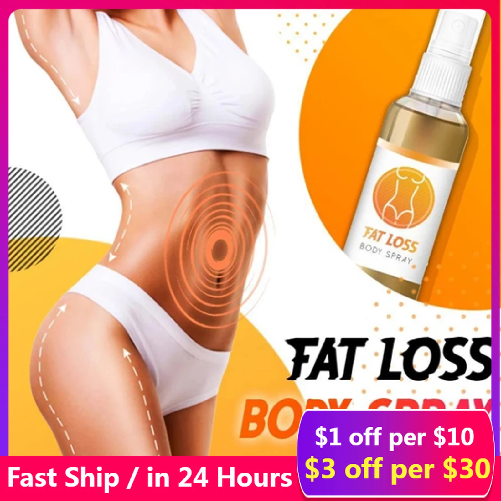 

20ml Weight Loss Essential oil Fast Fat Burning Slimming Spray Spray Ultra Absorption Cellulite Removal for Arm Buttocks Abdomen
