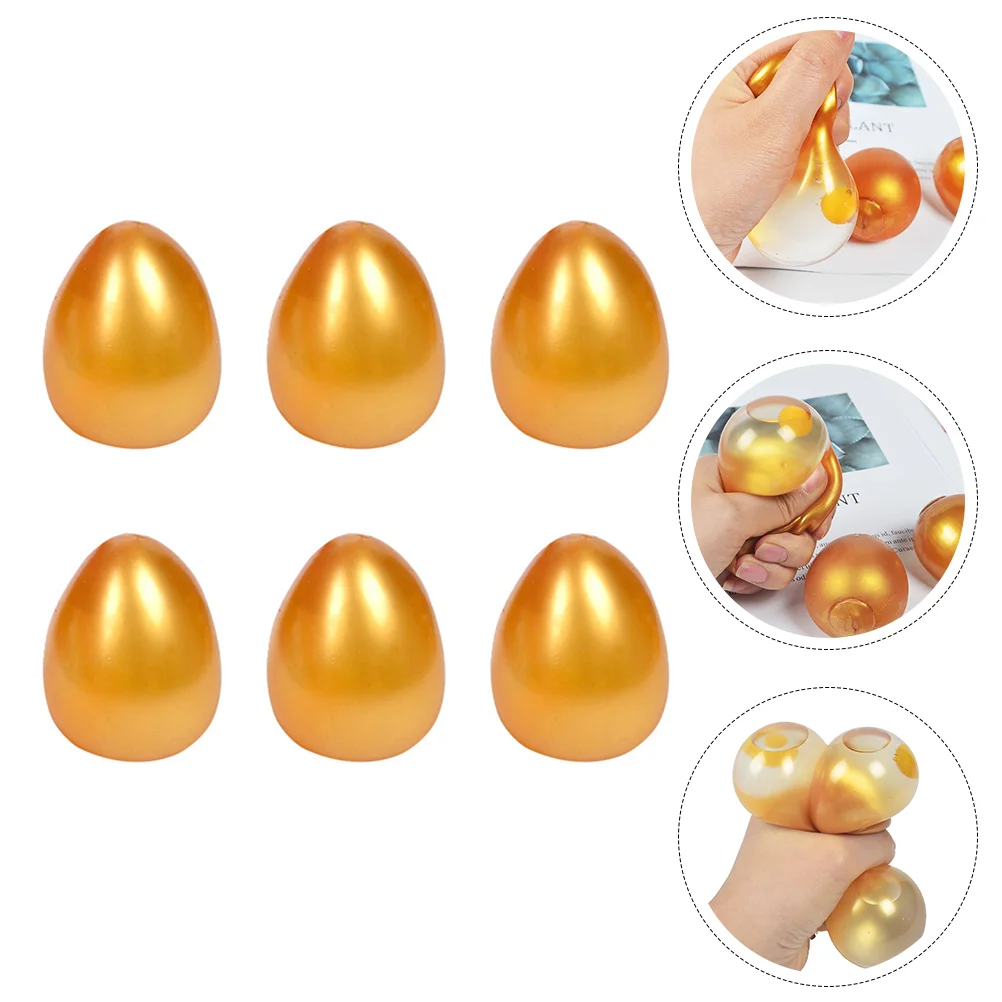 

Egg Toystoy Golden Party Easter Slow Stress Funny Children Decompression Birthday Splat Plaything Prank Shaped Eggs Chicken