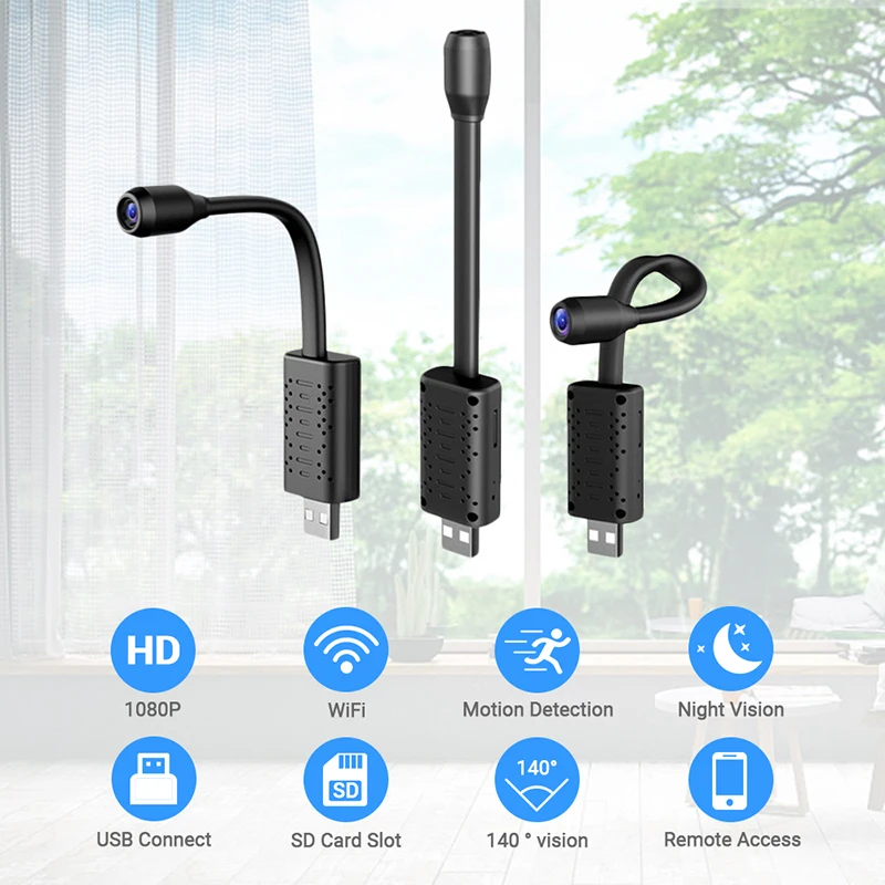Беспроводная мини-камера видеонаблюдения 1080P HD Wi-Fi |