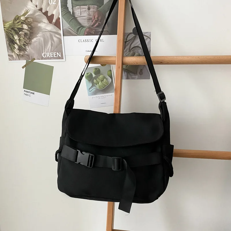 

Luxury Designer Women's Handbags Large Capacity Solid Women Shoulder Bags Korean Fashion Canvas Casual Female Bags Crossbody