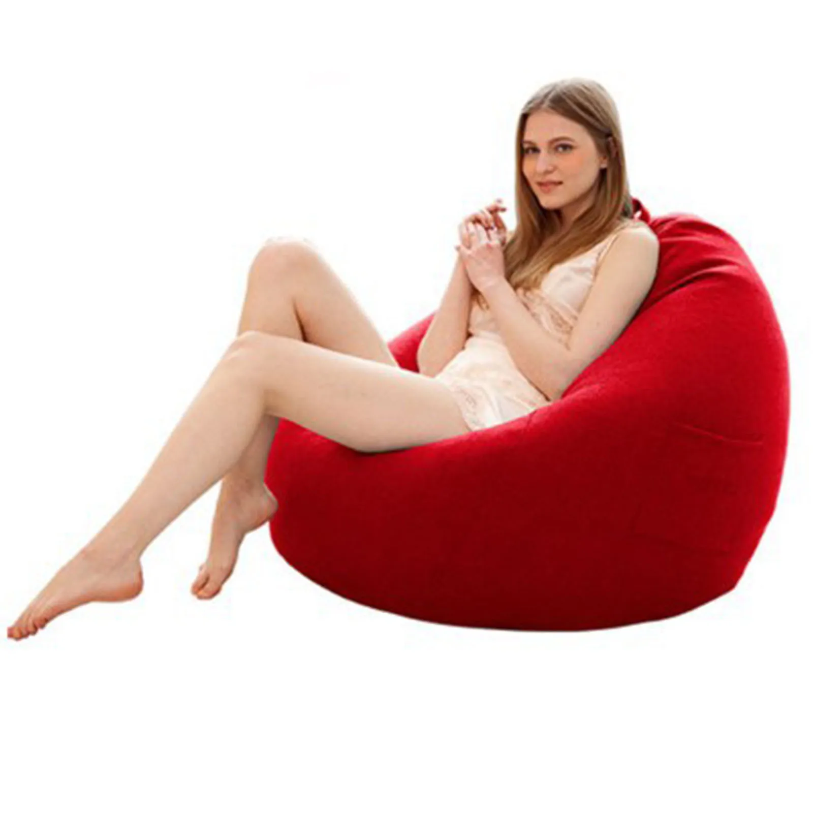 

Home Lazy Sofa Cover Waterproof Decorative Solid Color Bean Bag Cover