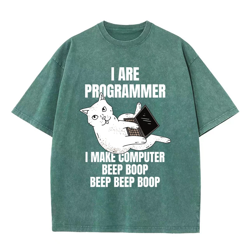 

I Are Programmer I Make Computer Beep Boop Tshirts Men Fashion Cotton T Shirts Summer Harajuku Tee Clothes Oversize Unisex Tops