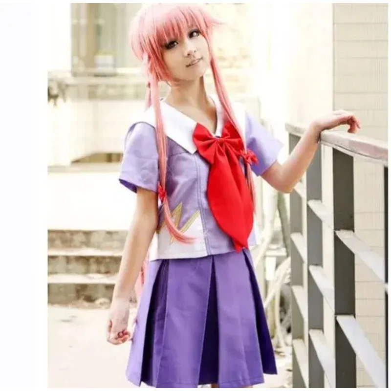 Парик Gasai Yuno длинные розовые волосы парик аниме дневник будущего синтетические