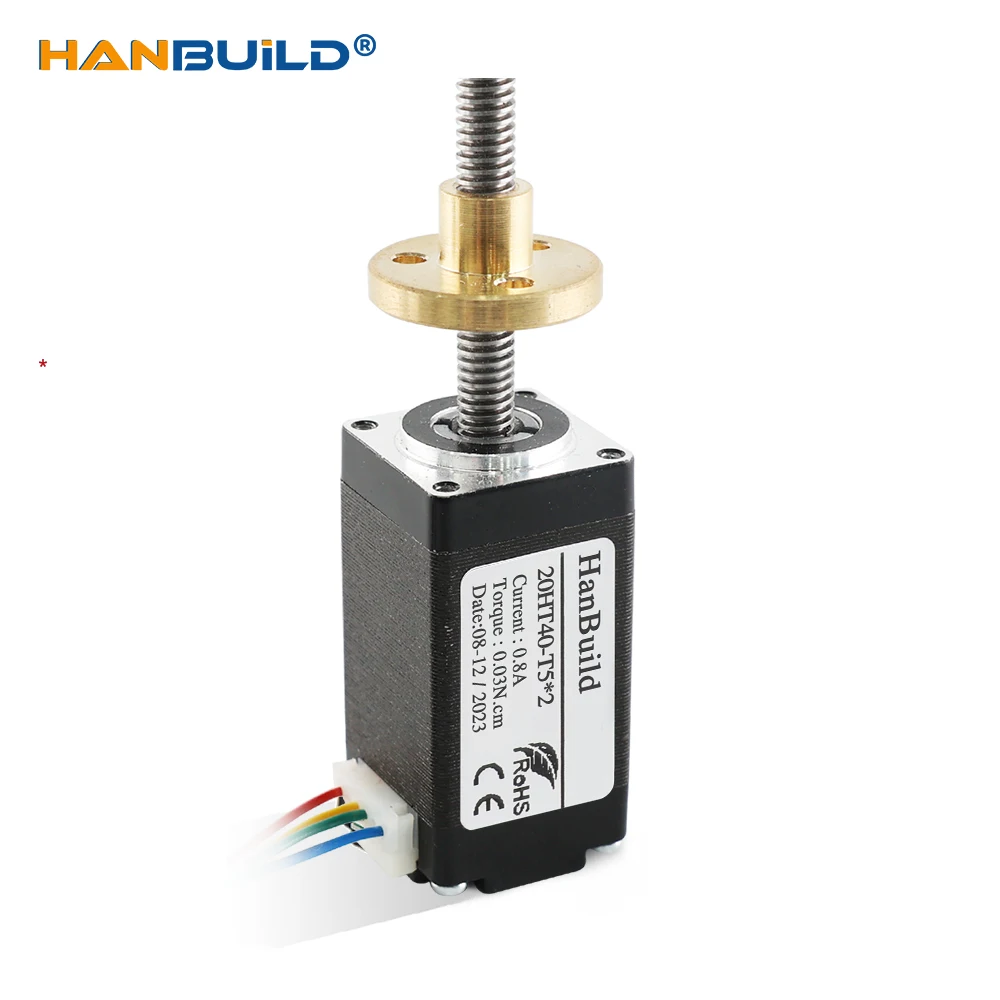NEMA 8 20HT34-T5*2 0 А 021 Нм Трапециевидный шаговый двигатель Длина L50 мм-150 мм с ЧПУ для