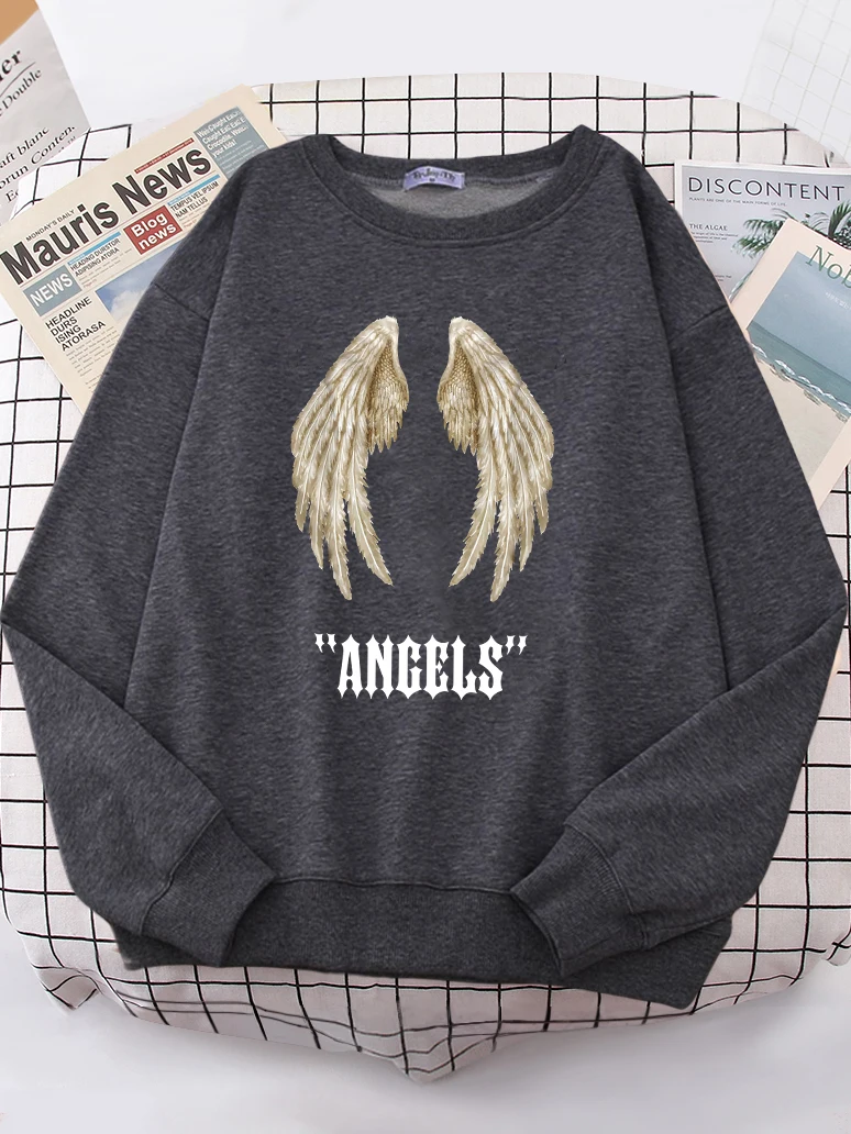 

Женская флисовая толстовка с капюшоном Angel A, белая толстовка с капюшоном и круглым вырезом, с капюшоном, с большими крыльями, в уличном стиле, большие размеры, на осень-зиму