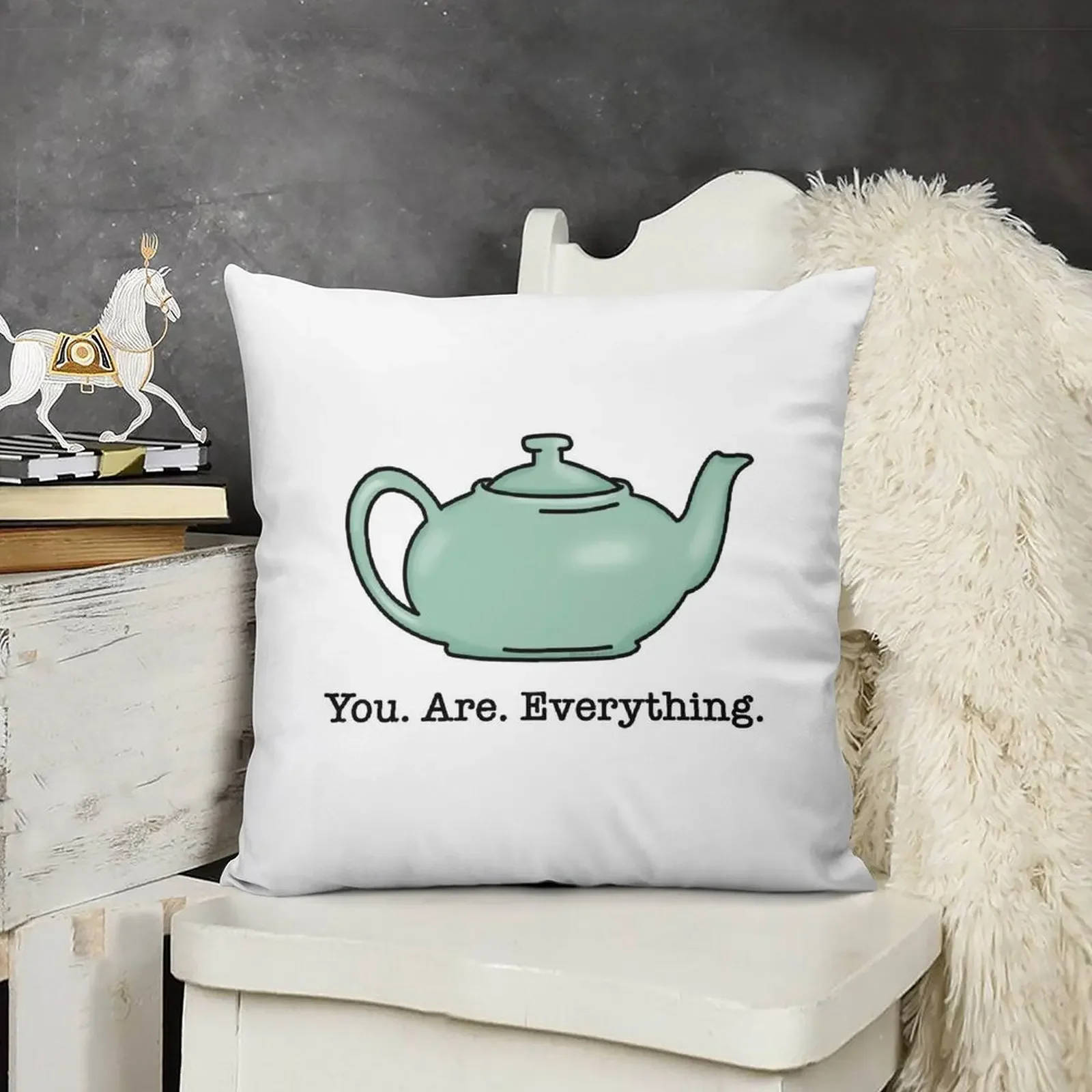 Pam Beesly and Jim Halpert Teapot - Ты все декоративная подушка наволочка рождественские