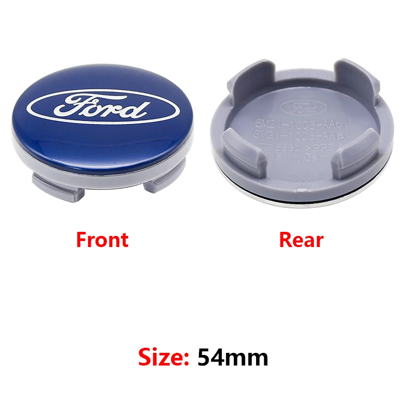 Набор из 4 колесных дисков 54 мм для Ford Focus ST Mk2 Mk3 Fiesta Ranger Mondeo Mk4 S-MAX Kuga Mustang Escort
