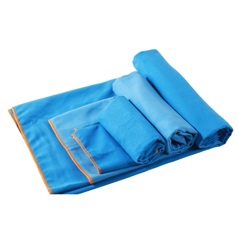 

3 Size Pack Of Portable Microfiber Travel Towels Bag Fast Drying Towel Set Solid Color Double Sided Velvet Sports Towel