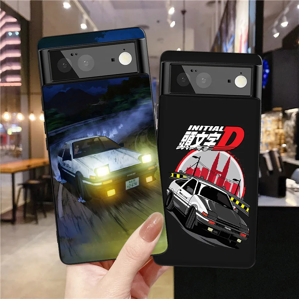 

For Google Pixel 6a Phone Case Silicone Coque For Google Pixel 6 6Pro 2 3 3a 4 4a 5 5a 5G XL Initial D Anime Soft Fundas Cover