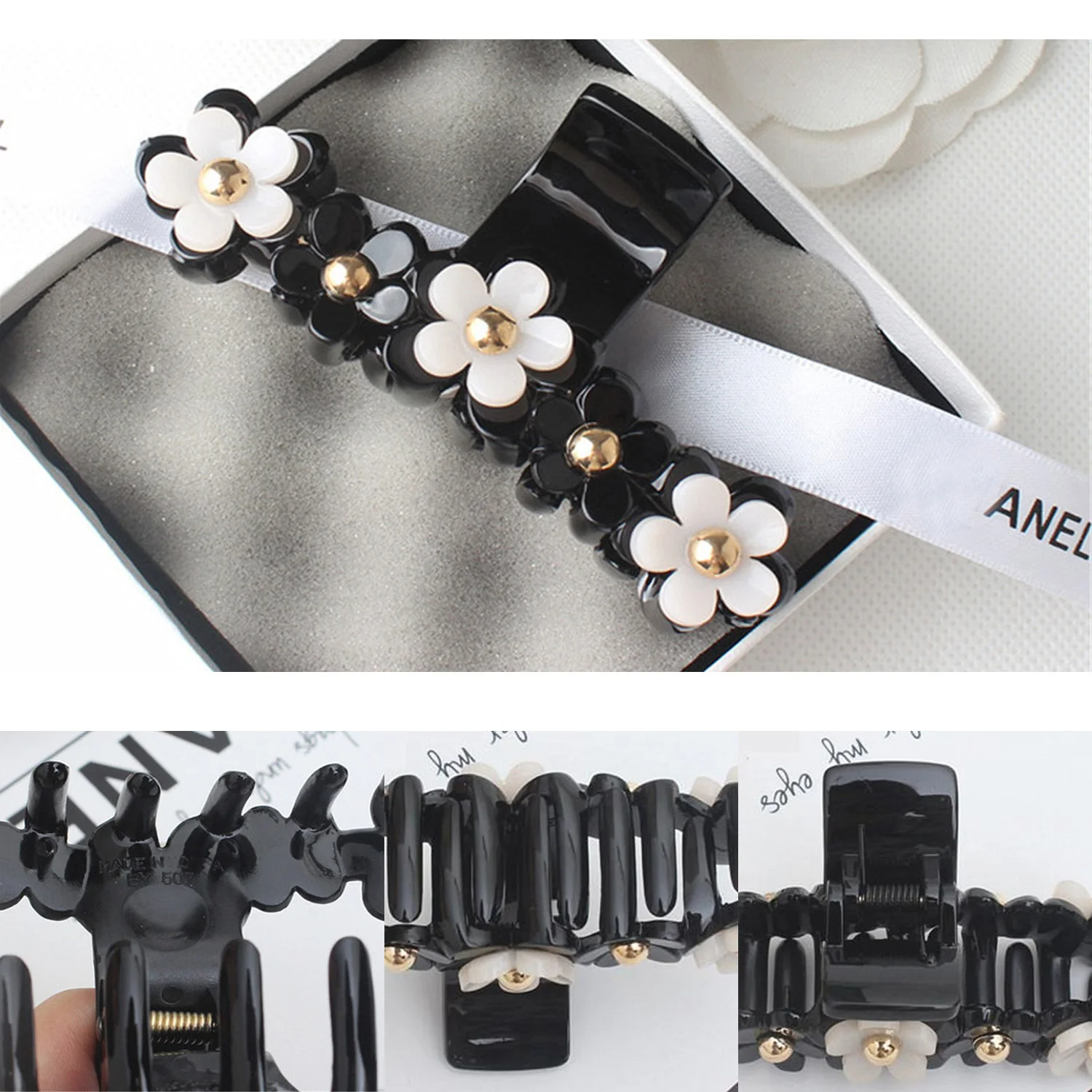 

Women Flowers Crab Hair Claws Ponytail Holder Hairpin Girls Barrettes Headwear Gifts Temperament Hair Accessories 2022 Fashion