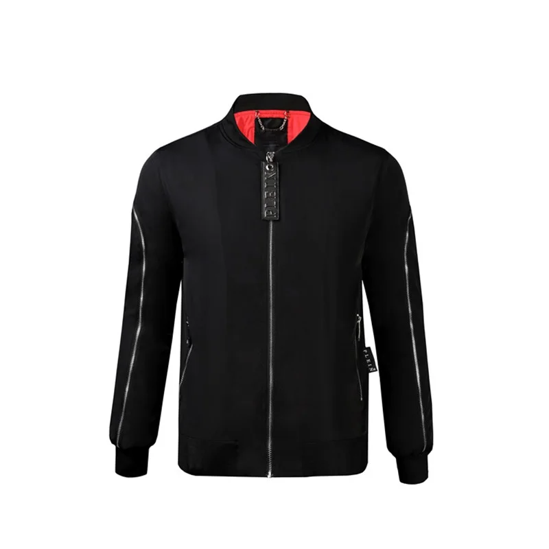 

New Fashion QP-Philipp Skull Autumn Winter Jacket Men Casual Sports Windbreaker Cotton Man Plein Metal Plate Jackets