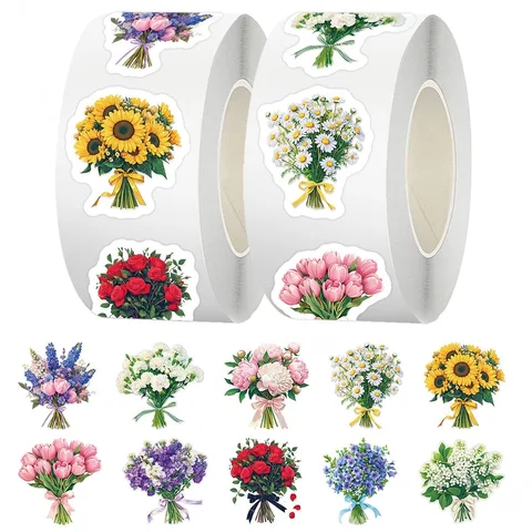 Цветочные наклейки для ноутбука 500 шт