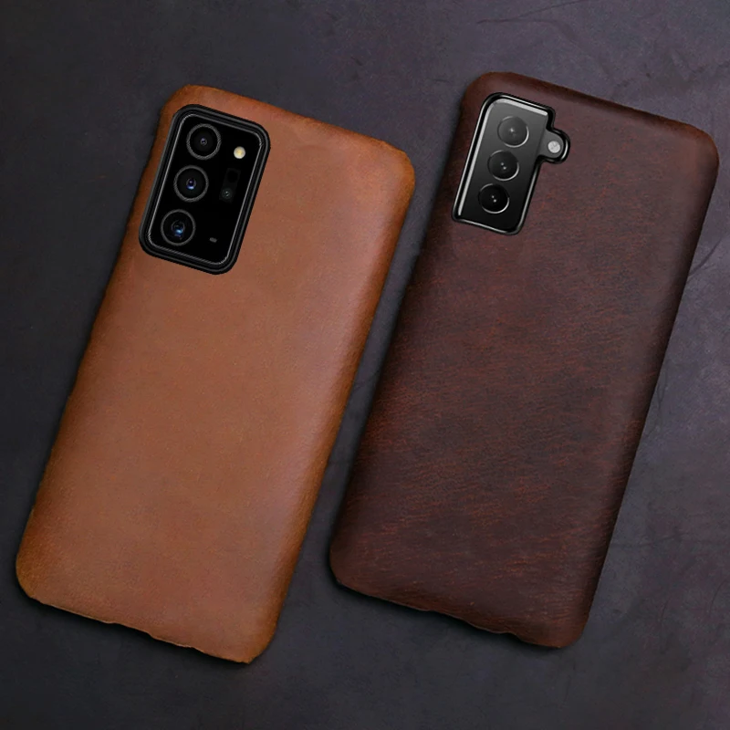 Genuine leather Phone Case for Samsung galaxy Note 20 Ultra note10 9 8plus for Samsung galaxyS21 S22ultra S8 S9 S10 Plus case