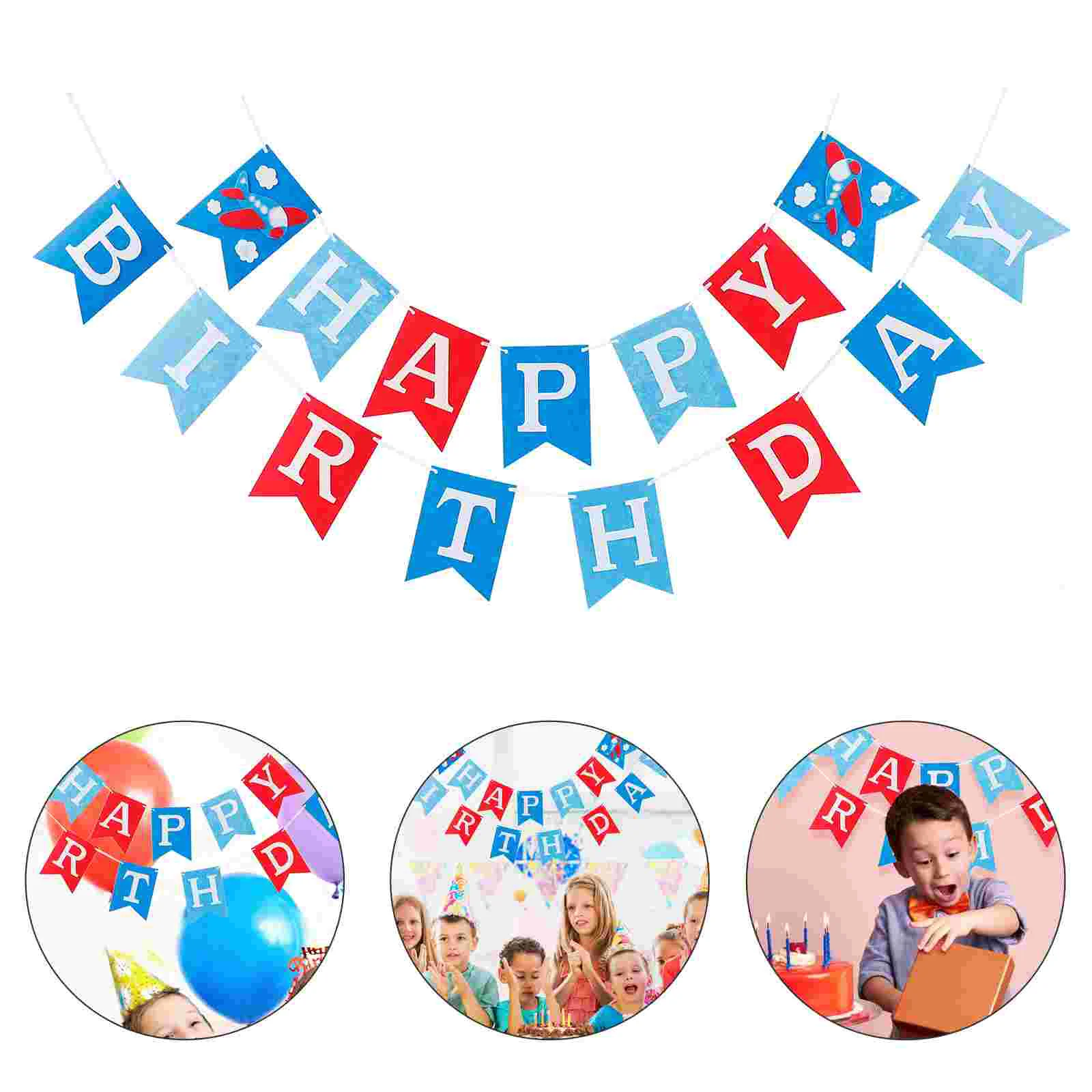 

1PC Birthday Banner Fabrics Flags for Party Cake Home Window