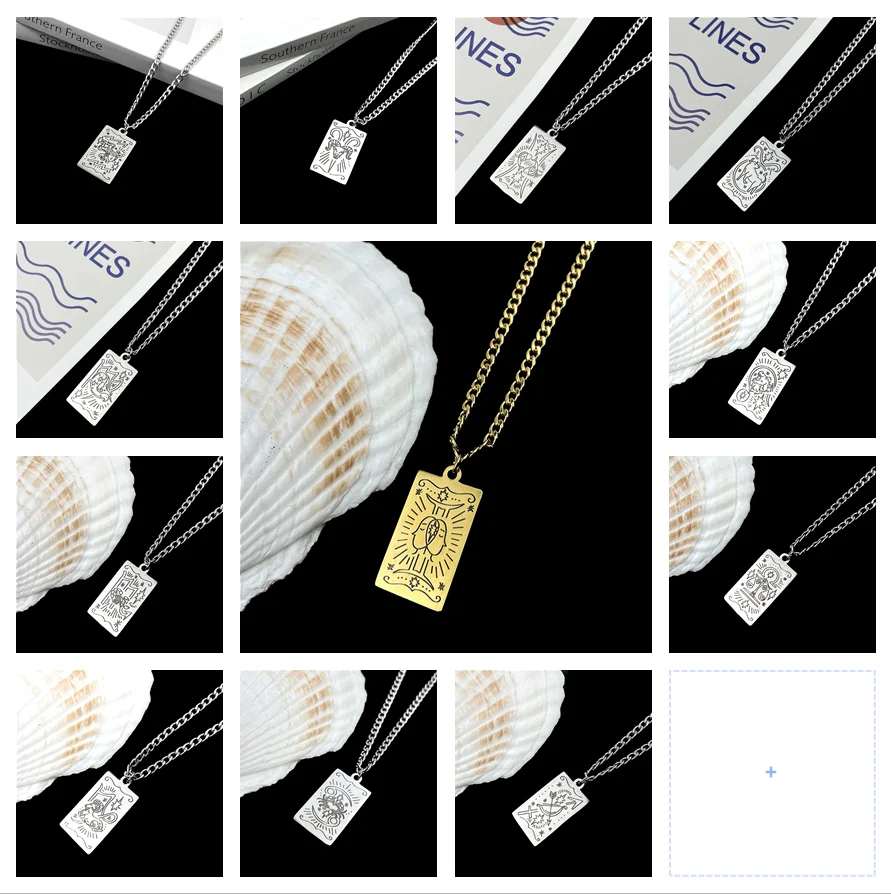 

2022 New Stainless Steel Zodiac Pendant Necklace Accessories 3mm Gold Cuban Chain Men's Ladies Jewelry Gift Factory Wholesale