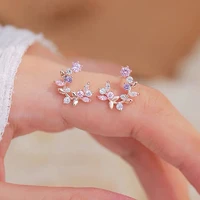 exquisite willow leaves earring women shining zircon stud earrings 2022 trend girl wedding party temperament jewelry brincos
