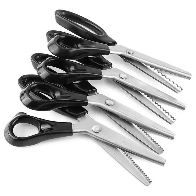

Sewing Scissors, Fabric Decorative Round/Triple-Cornered Edge Pinking Shears