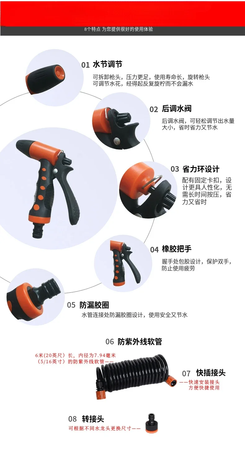 Бытовая портативная мойка высокого давления для автомобиля сада без насадки