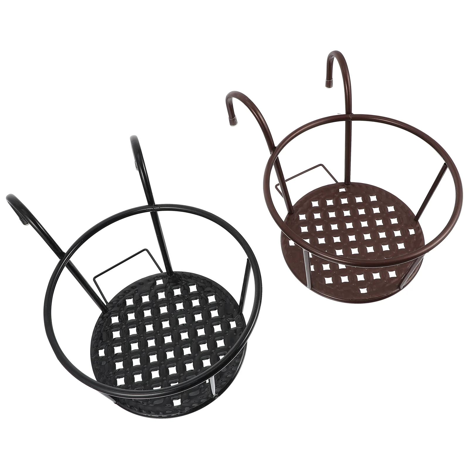 

Hanging Flowerpots Racks Balcony Holders Metal Stand Flowerpot Outdoor Hanger Potted Shelf Pot Iron Rail