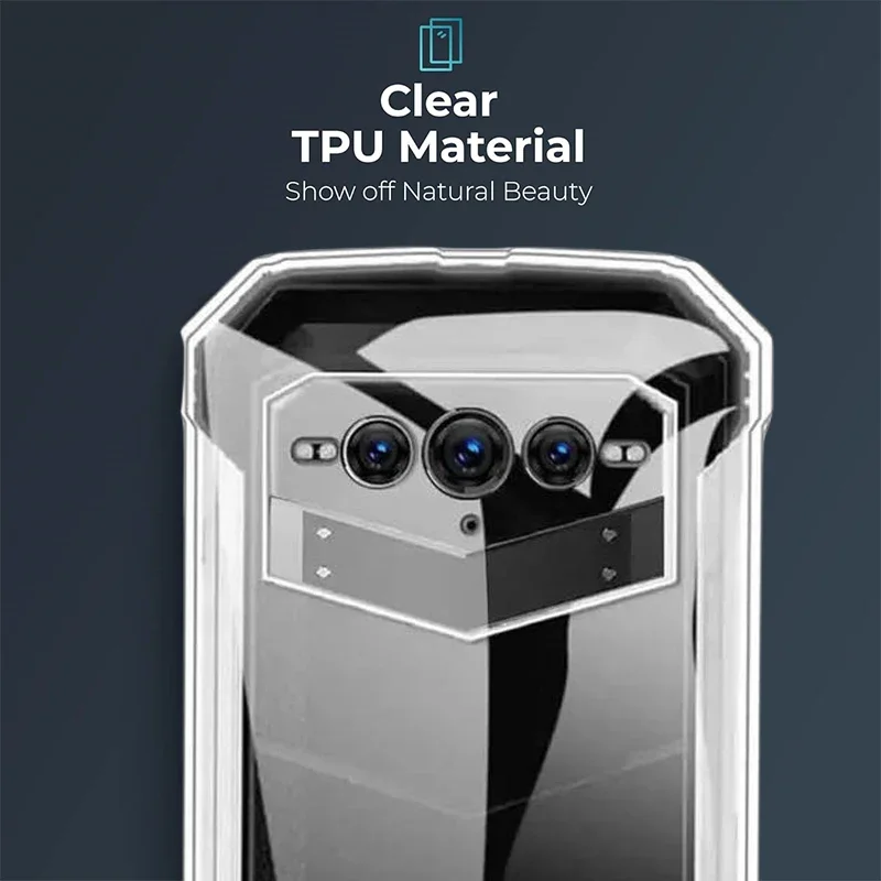 Фото Фонарь Для DOOGEE VMax Plus полная защита фонарь Для DOOGEE VMax Plus полностью прозрачный материал мягкий ТПУ противоударный фонарик чехол №4