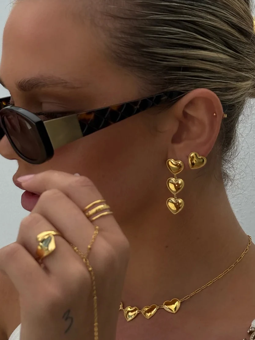 Комплект женских ювелирных изделий Peri'sbox элегантное гладкое ожерелье с